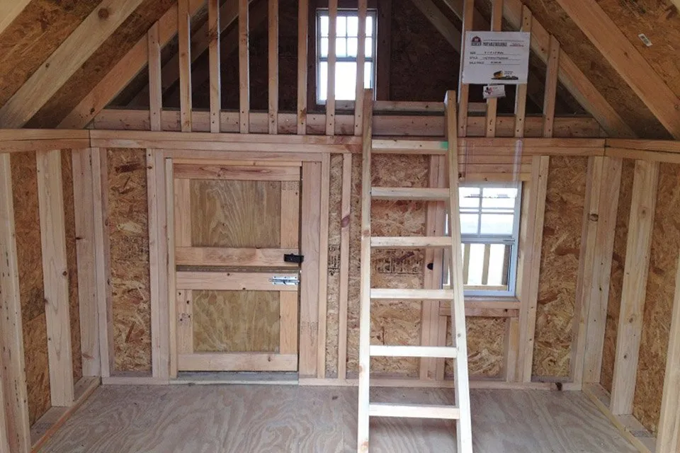 the inside view of a childrens playhousefor sale or rent to own in Natchez MS by Blaylock Portable Buildings