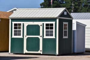 Painted Side utility building for sale or rent to own in Natchez MS by Blaylock Portable Buildings