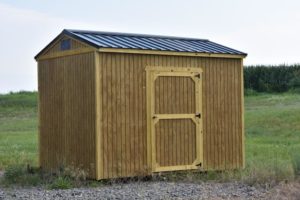 Treated wood Side utility building for sale or rent to own in Natchez MS by Blaylock Portable Buildings