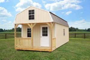 Z metal Lofted barn cabins for sale or rent to own in Natchez MS by Blaylock Portable Buildings