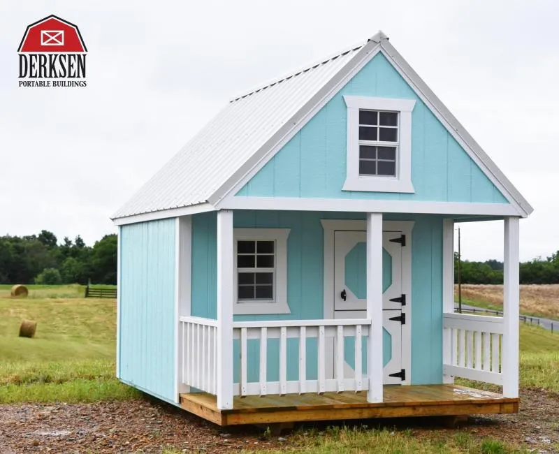 Painted hideout playhouses for sale or rent to own in Natchez MS by Blaylock Portable Buildings