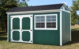 Painted cottage she sheds for sale or rent to own in Natchez MS by Blaylock Portable Buildings